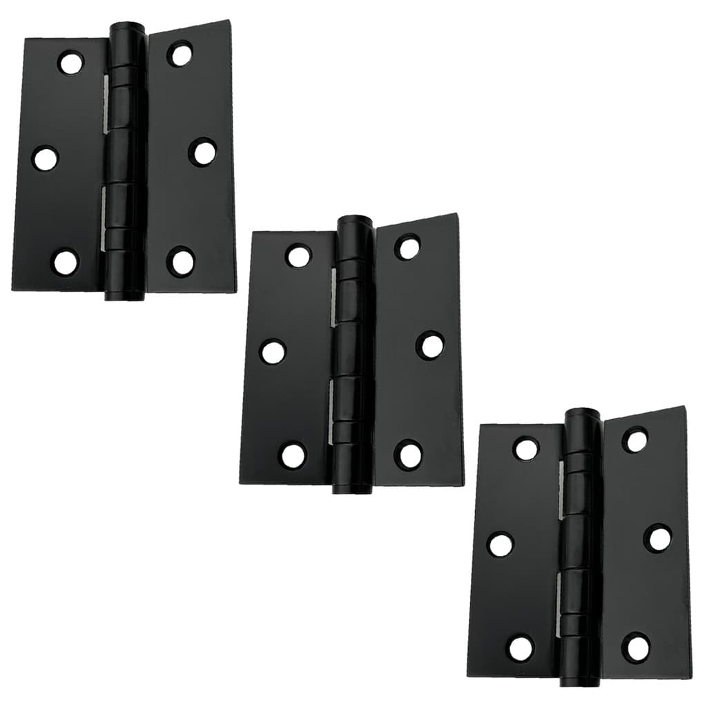 Dobradiça Inox Com Rolamento Preta 3 x 2,5 Kit 3 Unidades