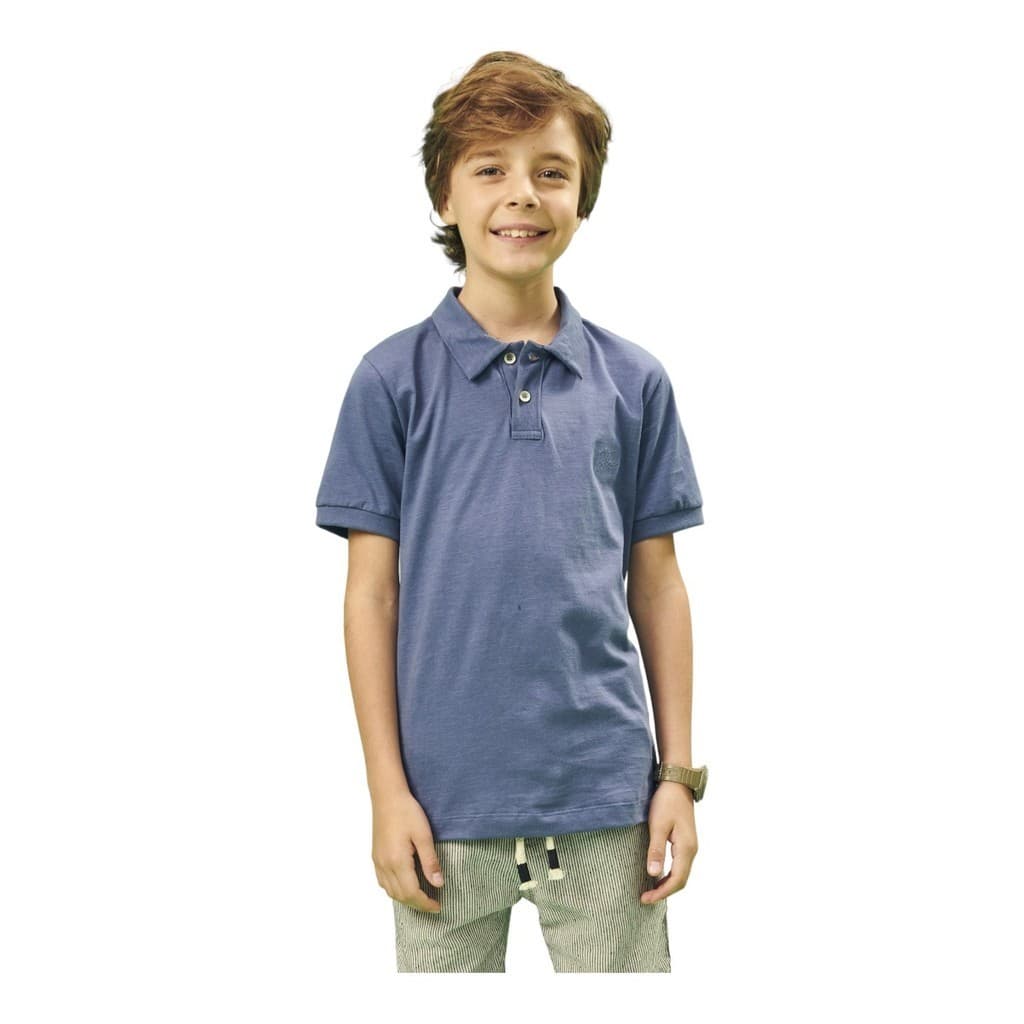 Camisa Pólo Azul Jfox
