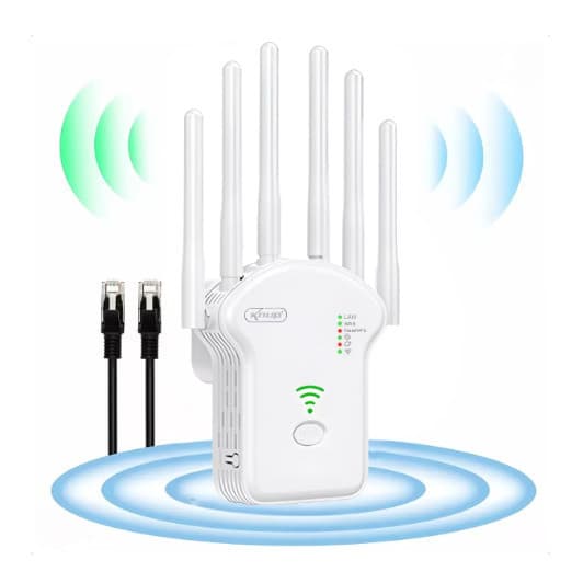 Repetidor Wifi 6 Antenas Sem Fio Sinal Wireless Amplificador Extensor Potente - MY7254