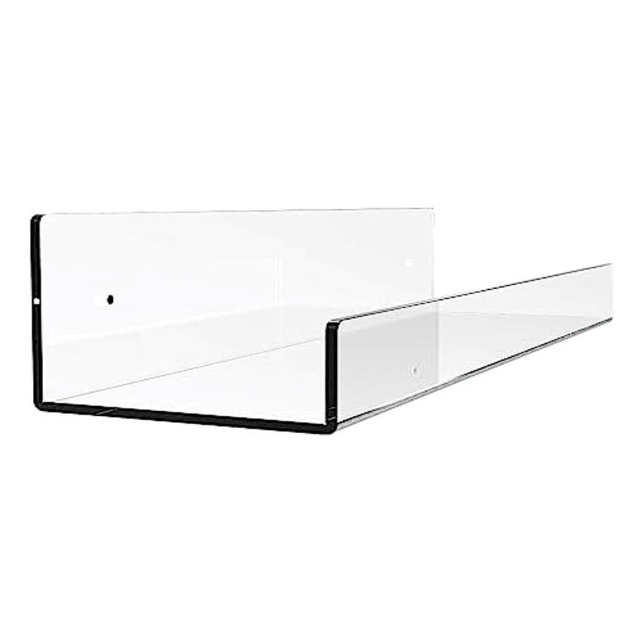 Prateleira L Em Acrílico 30x10cm Mais Resistente Do Cor Transparente