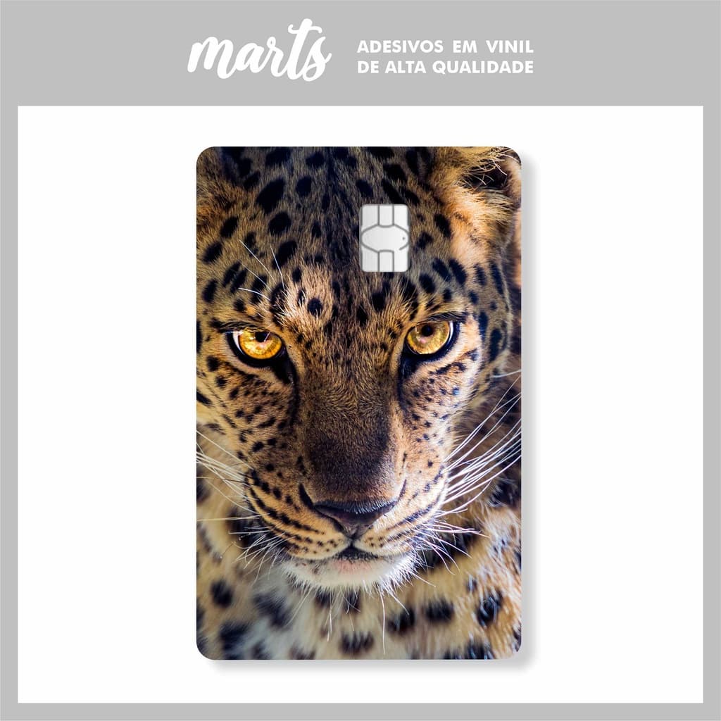 Adesivo Película Animal Tigre Cartão de Crédito