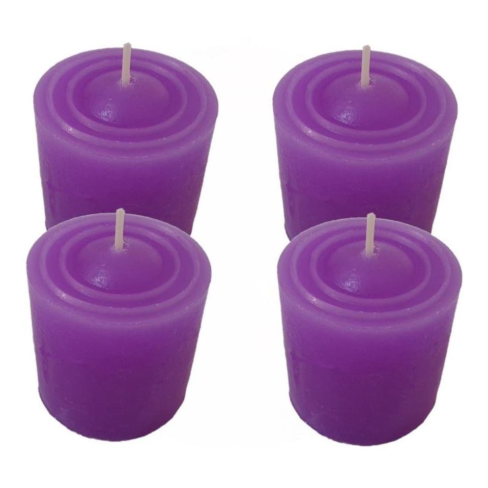 Kit 4 Velas Aromaticas Com Aroma De Lavanda