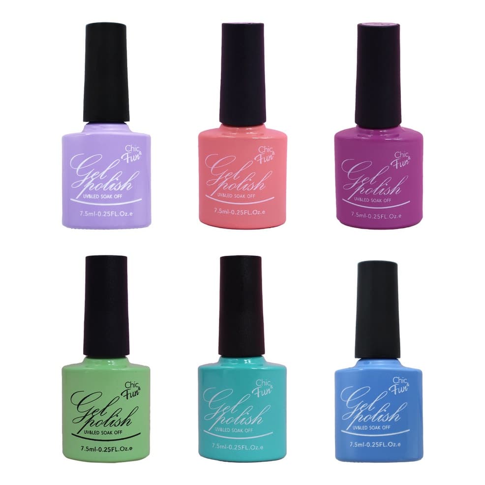 6 Esmalte Em Gel Led/uv Esmaltes Polish Gel Kit Unhas De Gel