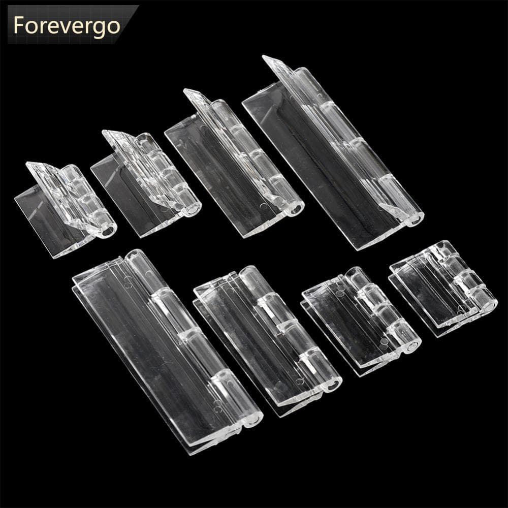 10Pcs Dobradiças Plásticas Transparentes Acrílicas Duráveis Para Móveis