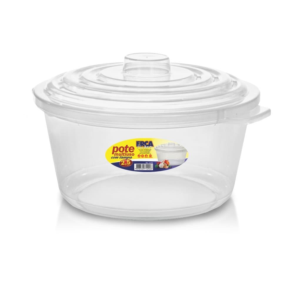 Pote Multiuso Com Tampa P/ Microondas Arroz 2,5l Erca Arroizeira Mocroondas