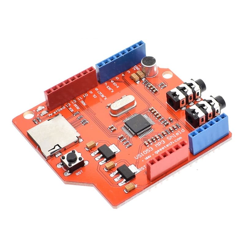 VS1053 VS1053B Áudio Estéreo MP3 Player Escudo Registro Decodificação Módulo De Placa De Desenvolvimento Com Slot Para C