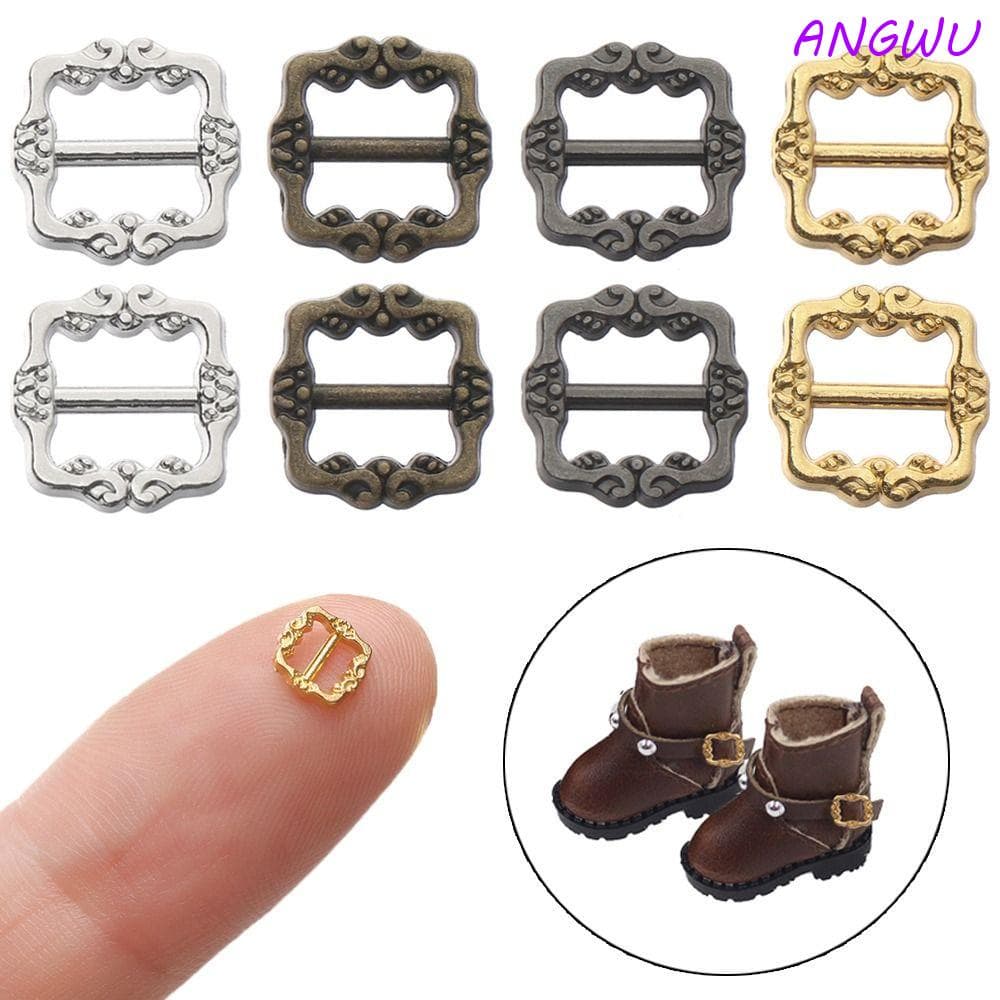 ANGWU 100 Peças De Fivelas De Sapatos De Boneca , Acessórios Cinto Ultrapequena Tri-glide , 3.5 Mm