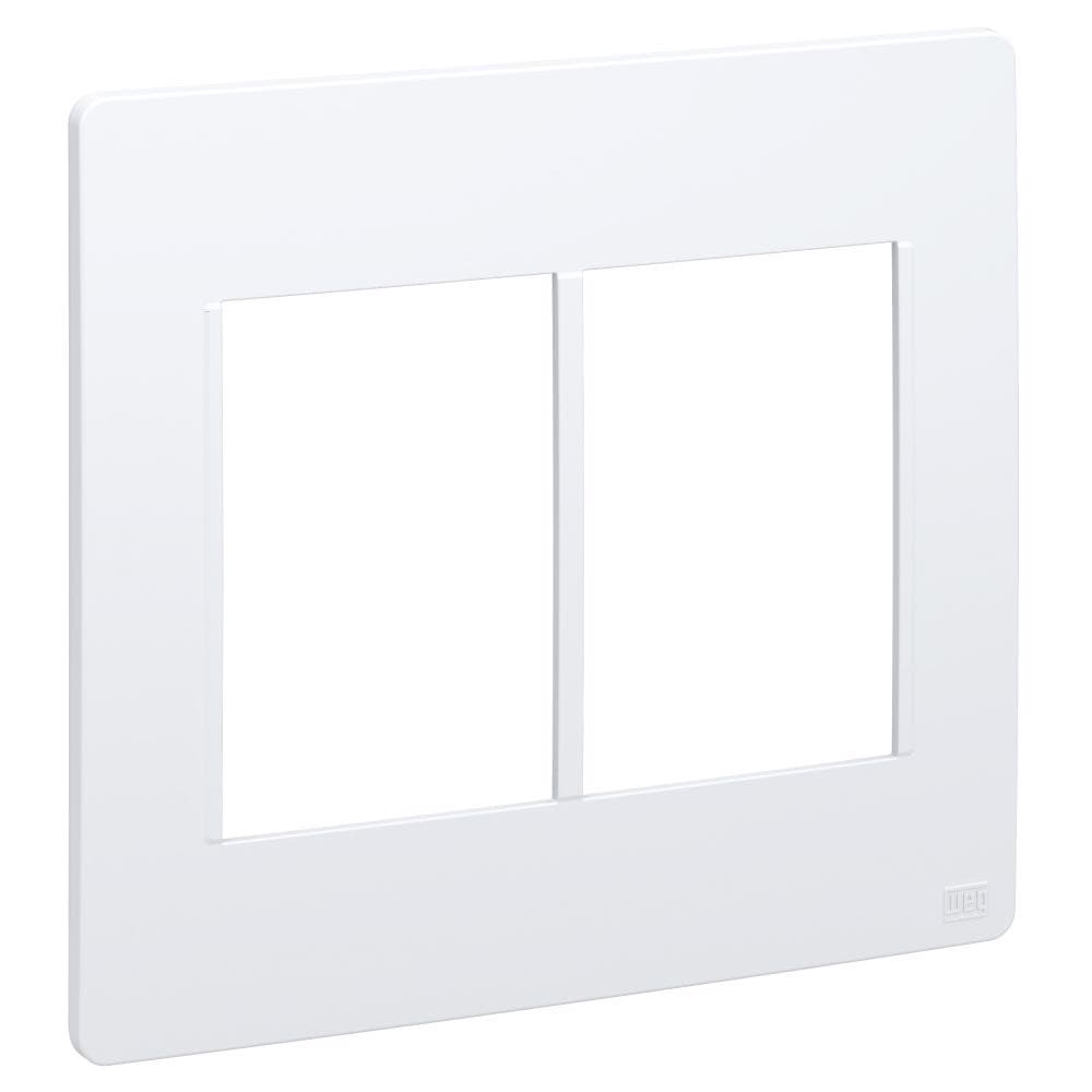 Conjunto Placa 4x4 6 Posições + Suporte Esatta Branco 14857785