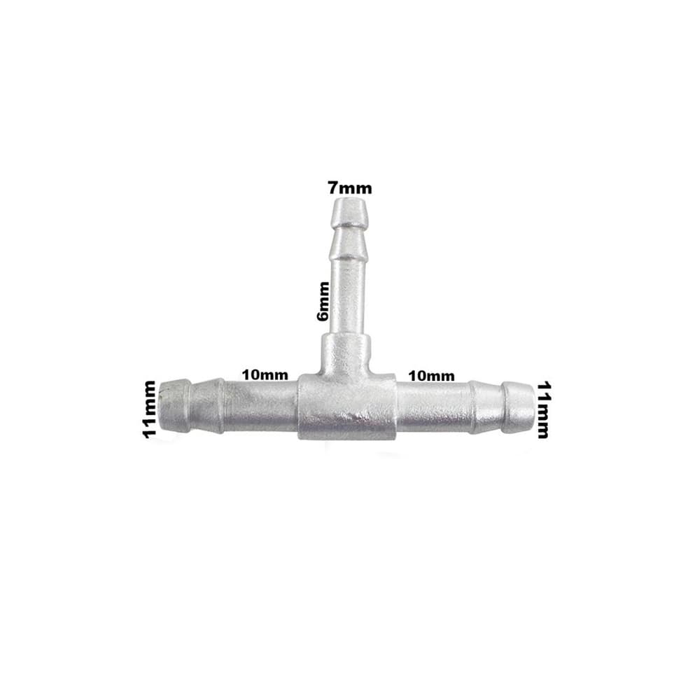Conexao T Aluminio Reducao 10x6x10mm Adaptacao Universal