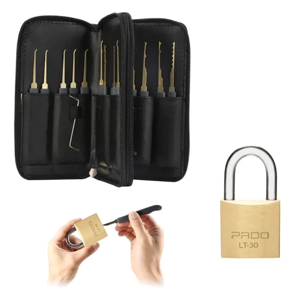 Kit Ferramentas Micha Abertura Treinamento Cadeado Pado 30mm
