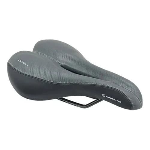Selim Banco Bike Absolute Gel Mtb Vazado Mtb Top Preto/cinza