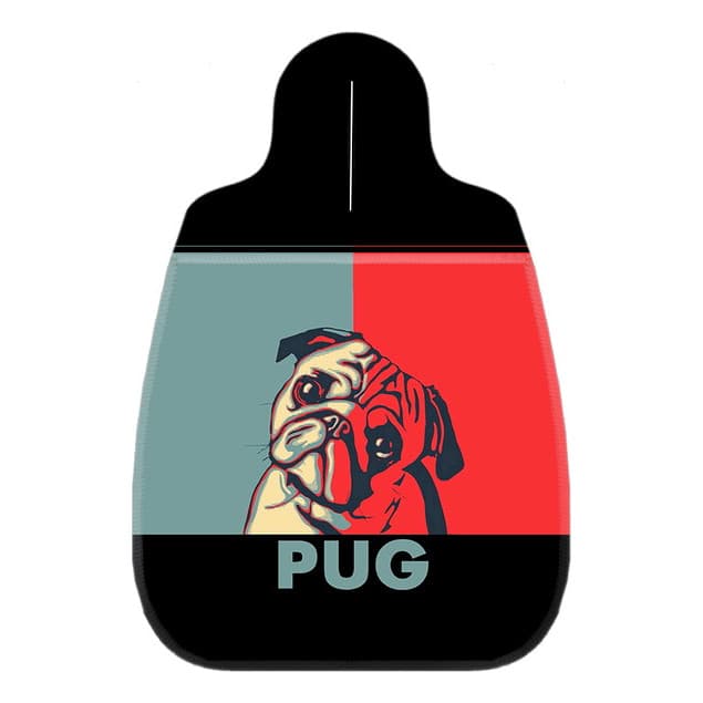Lixeira Lixinho Carro Fundo Pug Vermelho