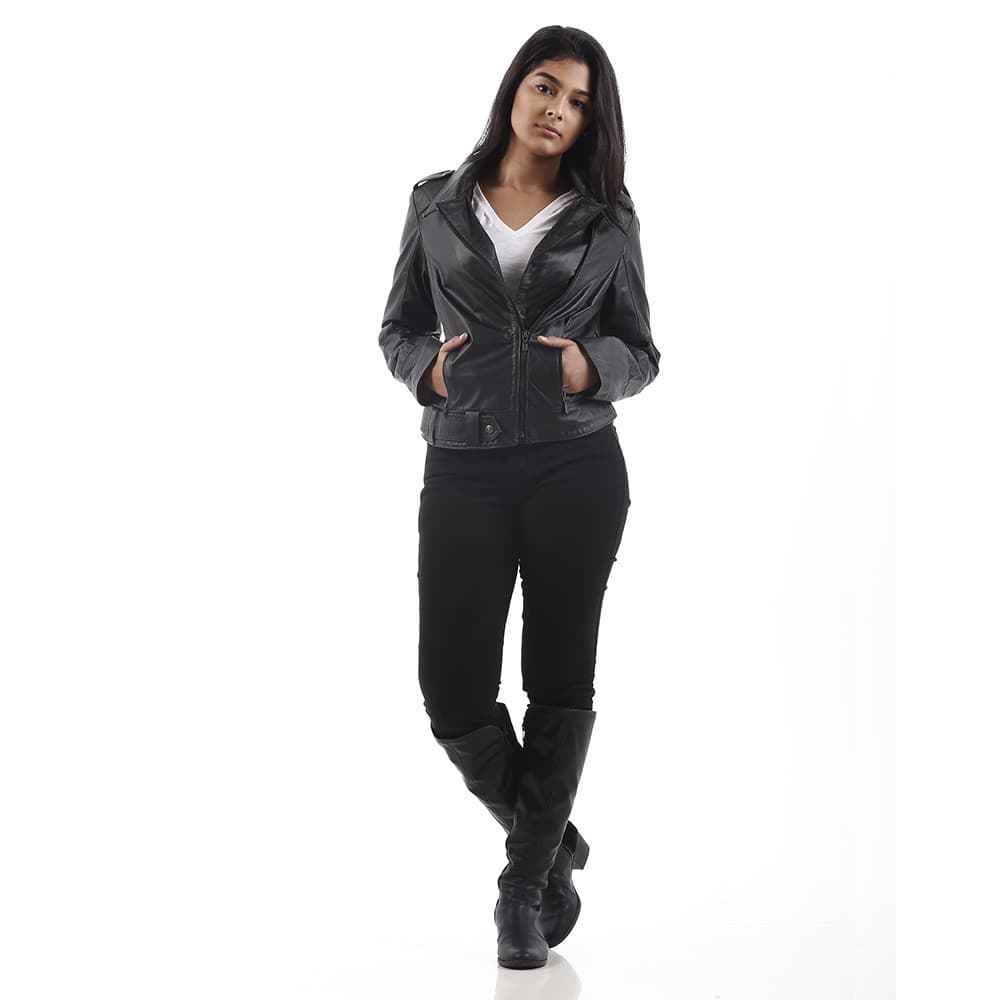 Jaqueta Couro - Sky - Feminina - M17 - Preta