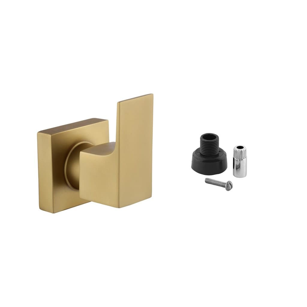 Acabamento Para Registro Chuveiro Banheiro Quadrado Alavanca Dourado Fosco Padrão Docol Metal 1/2" - 3/4" ou 1"