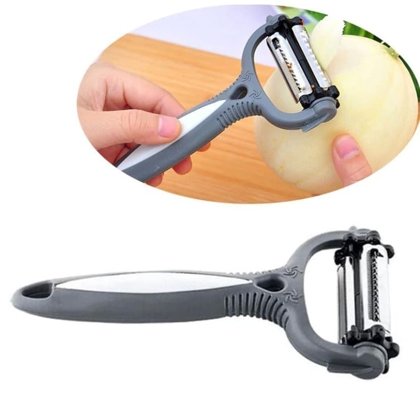 Ralador  Descascador Legumes 3 Lâminas Afiadas 15 cm Aço Inox
