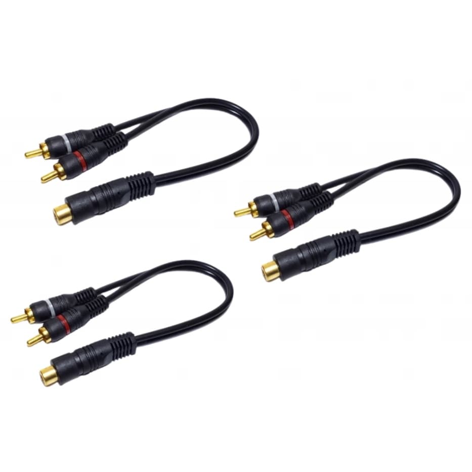 Kit 3 Cabos Automotivo Y 2 Machos 1 Fêmea Pontas Blindadas