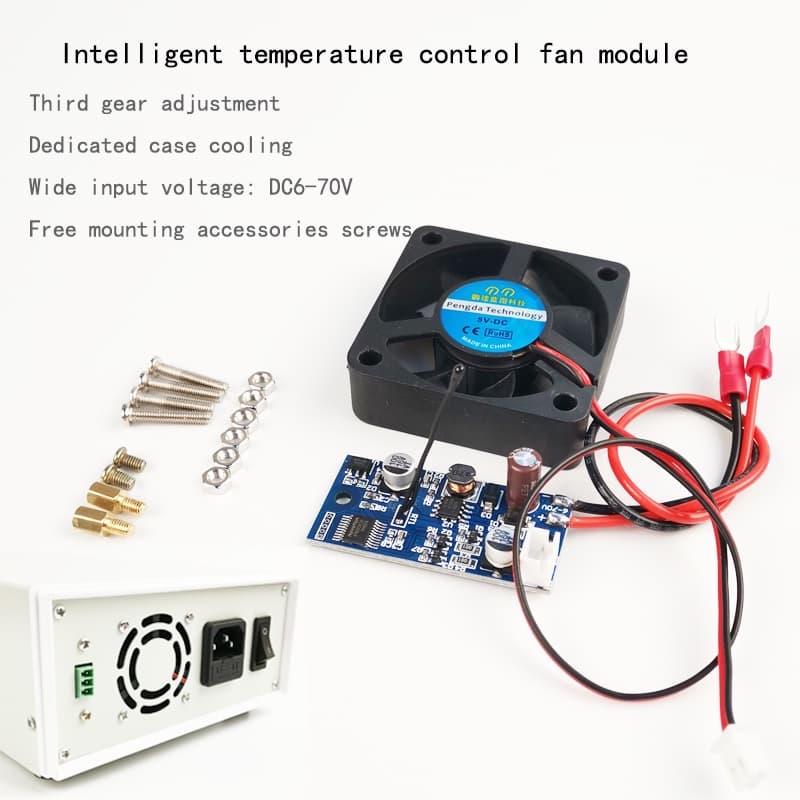 Caso motor De Refrigeração Controlador De Velocidade Do Computador DC 6-70V Ventilador Módulo De Controle De Temperatura