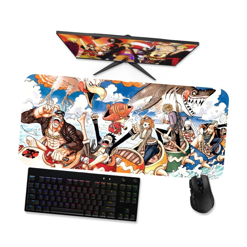 Mouse Pad Gamer Grande  One Piece Tripulação 3  90x40 80x40 60x40 70x30 45x40