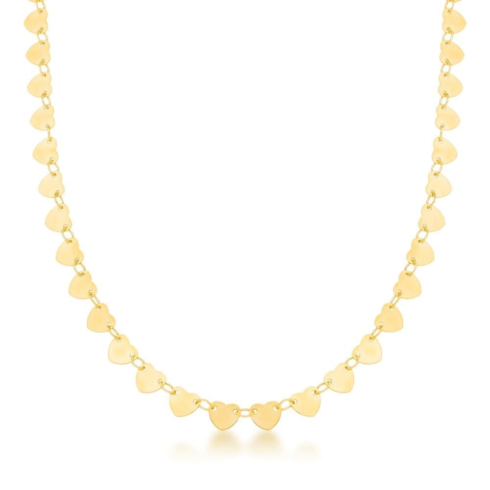 Colar Choker Chapinhas Banhado a Ouro 18k 32cm