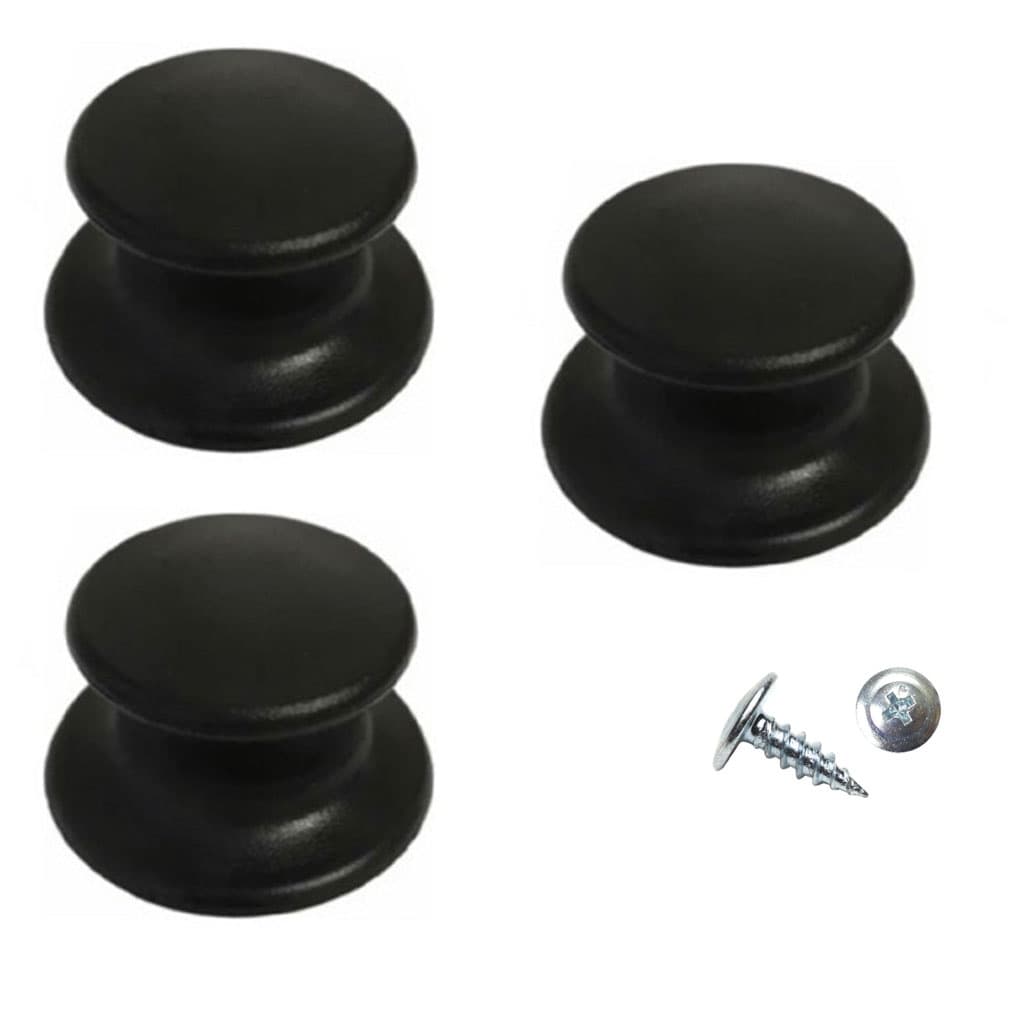 KIT Com 3 Pegadores Pomel Puxadores Para Tampas de Vidro ou Alumínio