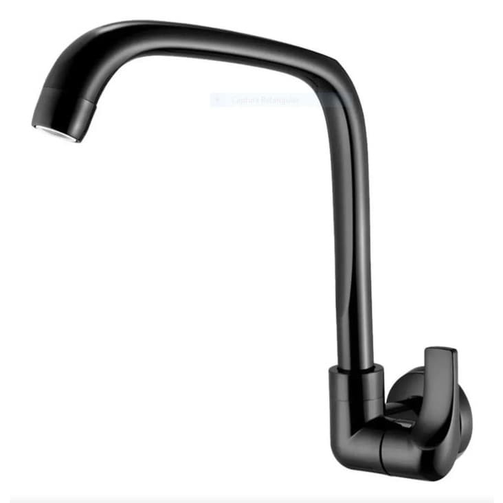 Torneira cozinha parede bica móvel Fitt 1168 F61 preta Lorenzetti