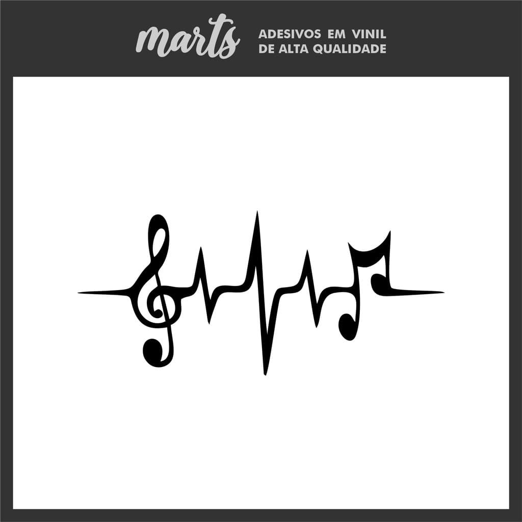 Adesivo de Decoração Carro Notas Música Batimentos