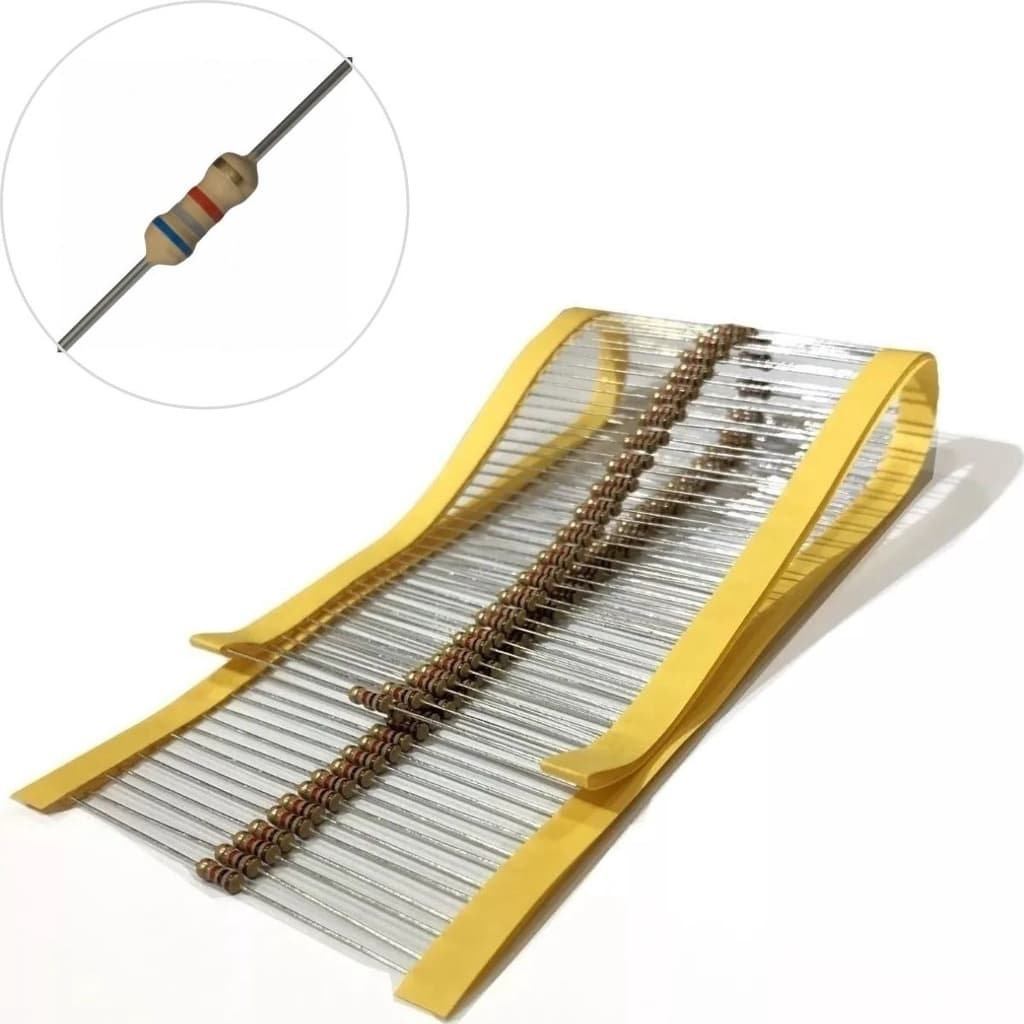 Kit 100 Unidades  Resistor 6K8 1/4W 5% Resistores Padrão Cr25 Ohms
