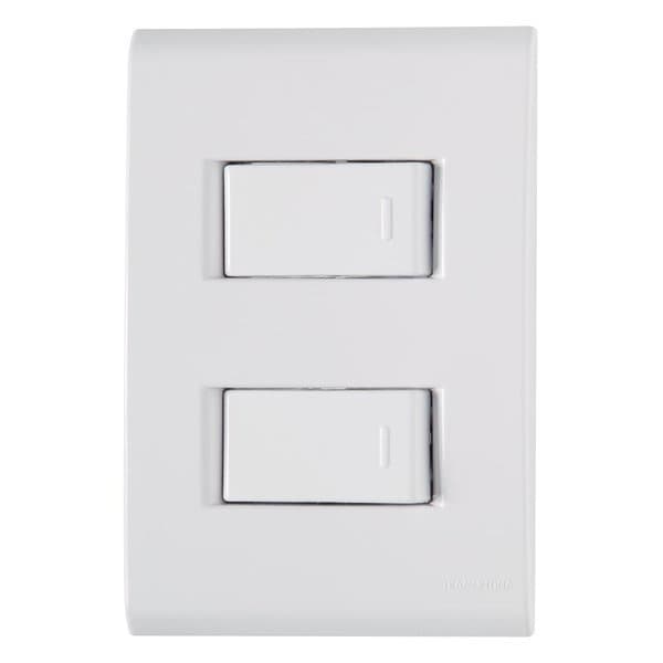 Conjunto Liz Placa 4x2 + 2 Interruptores Simples 10A 250V Branco Tramontina