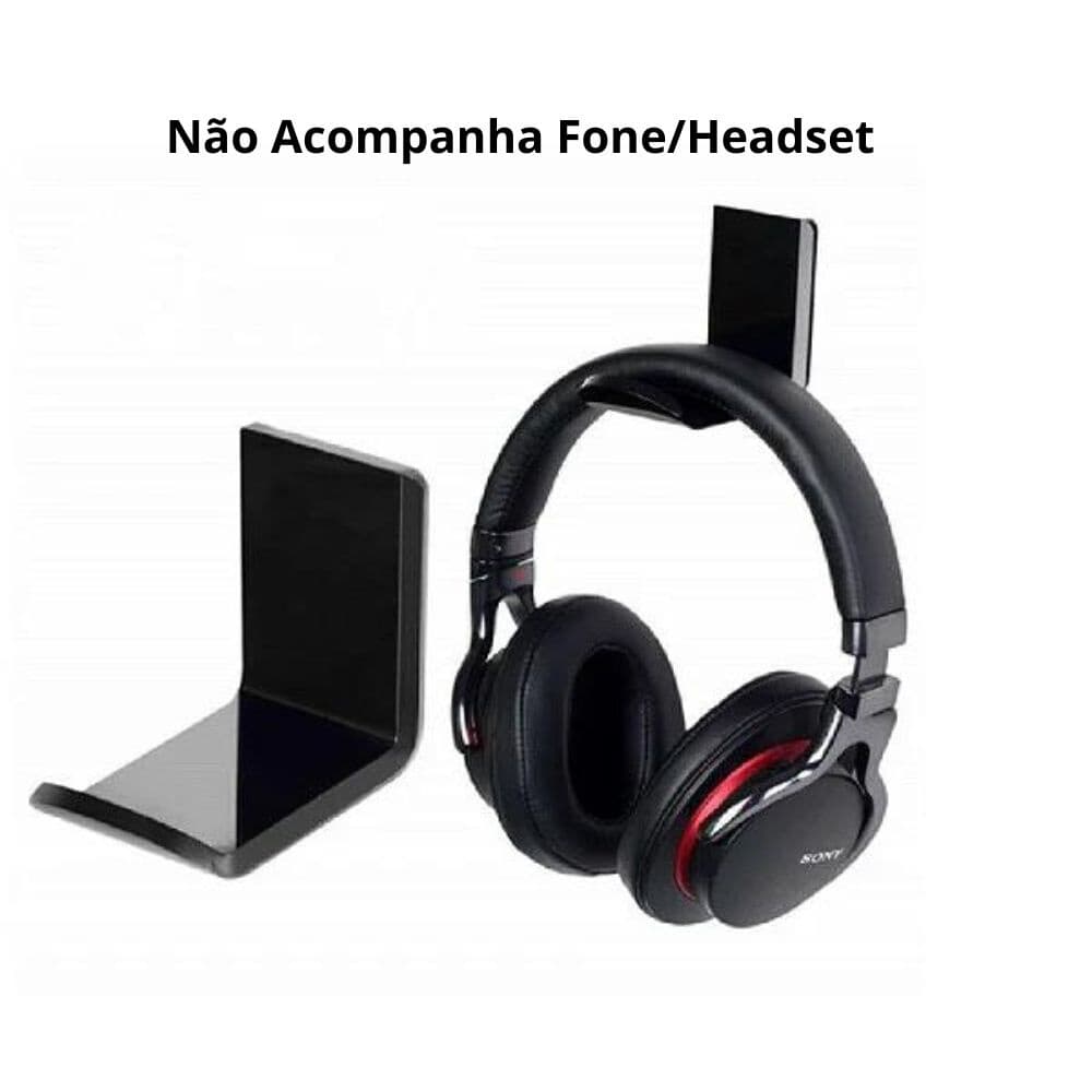 Suporte Gancho para Headset Gamer – Fixação Parede ou Porta – Organização e Estilo