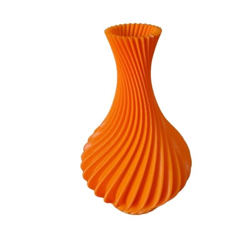 Vaso Plantas Modelo Espiral  Laranja - Jarro Decoração 18CM