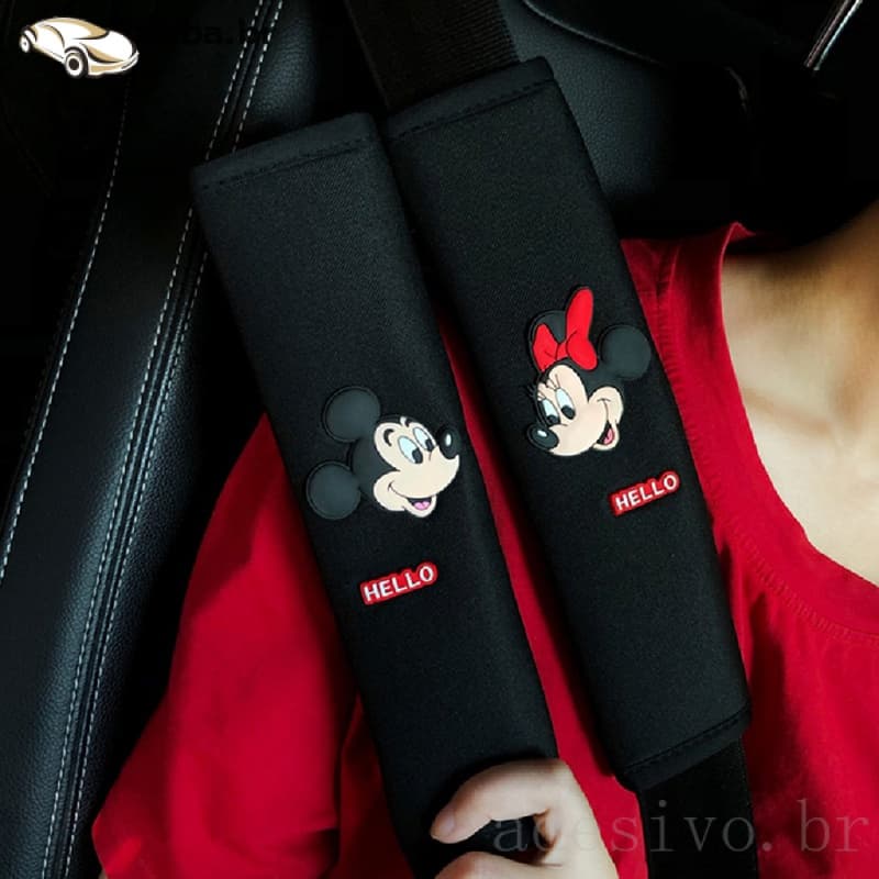 Disney Mickey Minnie Cartoon Cinto De Segurança Tampa Do Ombro Seguro Adorável Decoração Interior Set