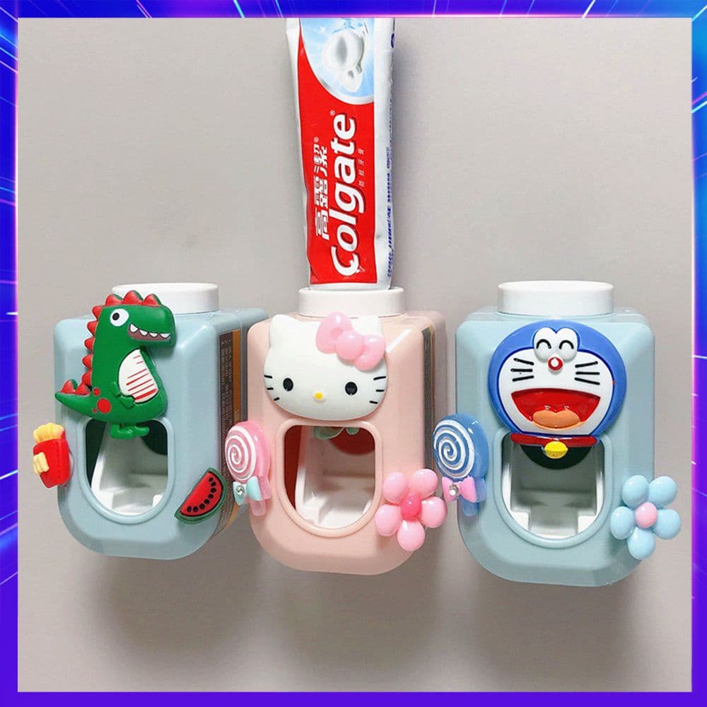 Sanrio Pasta Dental Automática Espremedor Hello Kitty Doraemon Para Montagem Em Parede Porta