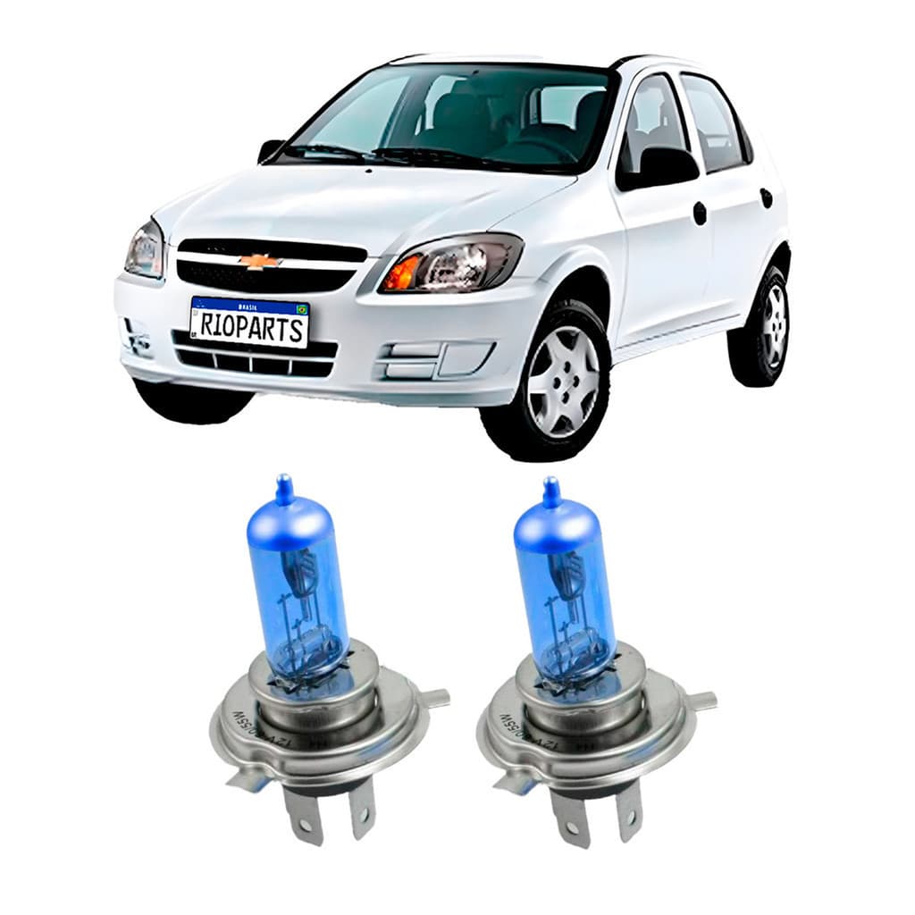 Par de Lâmpadas Super Branca Farol Celta 2006 2007 2008 2009 2010 2011 2012 2013 2013 2015 8500k H4