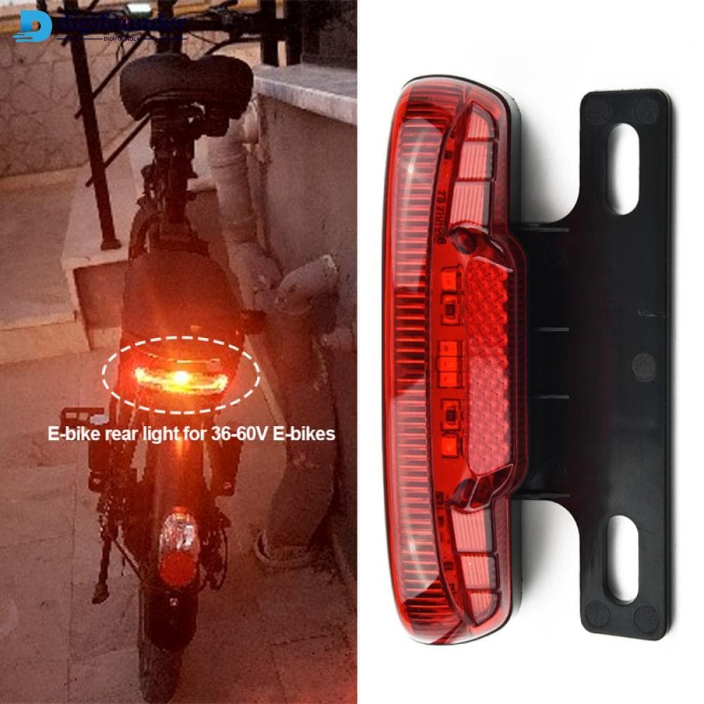 DIGIFOUNDER 36-60V Ebike Luz Traseira LED De Advertência De Segurança À Prova D'água Para Bicicleta Elétrica E1K6