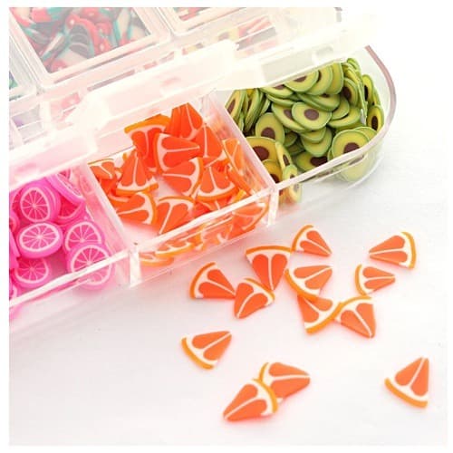 Kit Frutas de Decoração para Unha Fimo Frutinha nail art