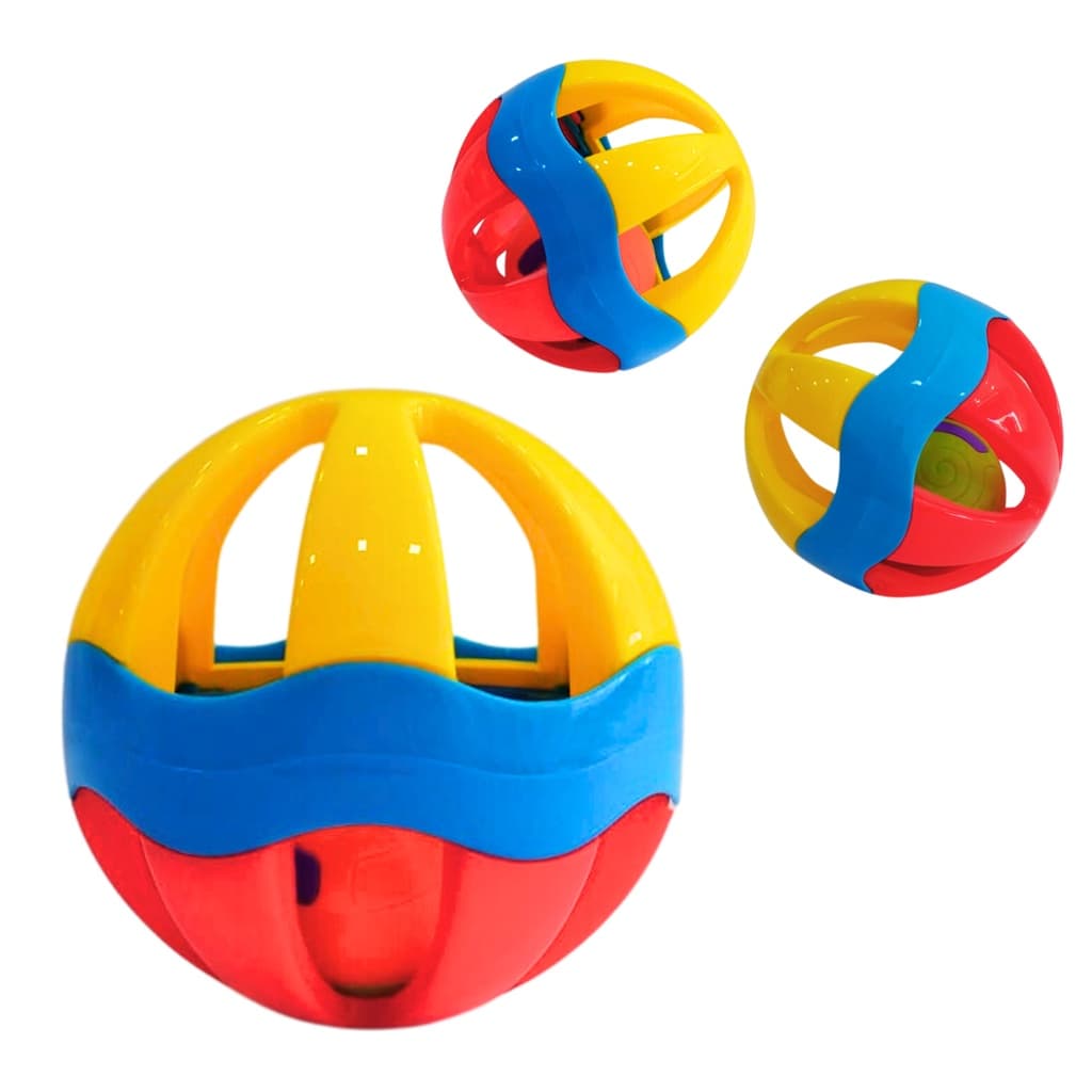 Chocalho Bolinha Colorida Com Barulho Para Bebê Infantil