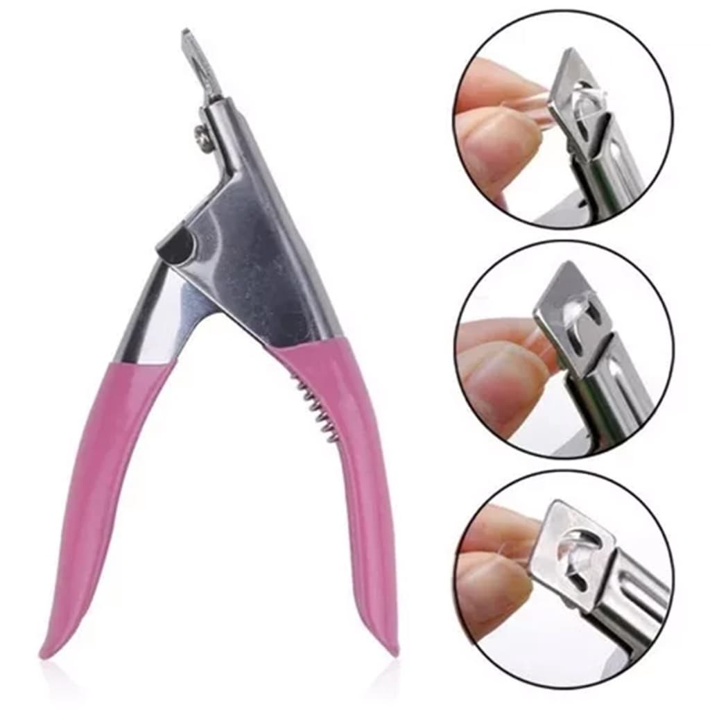 3 Cortador Tips Alicate Unhas Postiças Gel Acrigel Porcelana