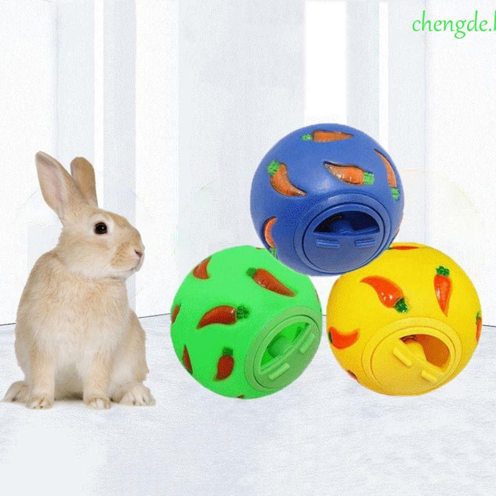 CHENGDEBR Bola De Tratamento Para Coelhos , Interativa Resistente À Mordida Vazamento Gatos Em PVC Durável Chinchilla