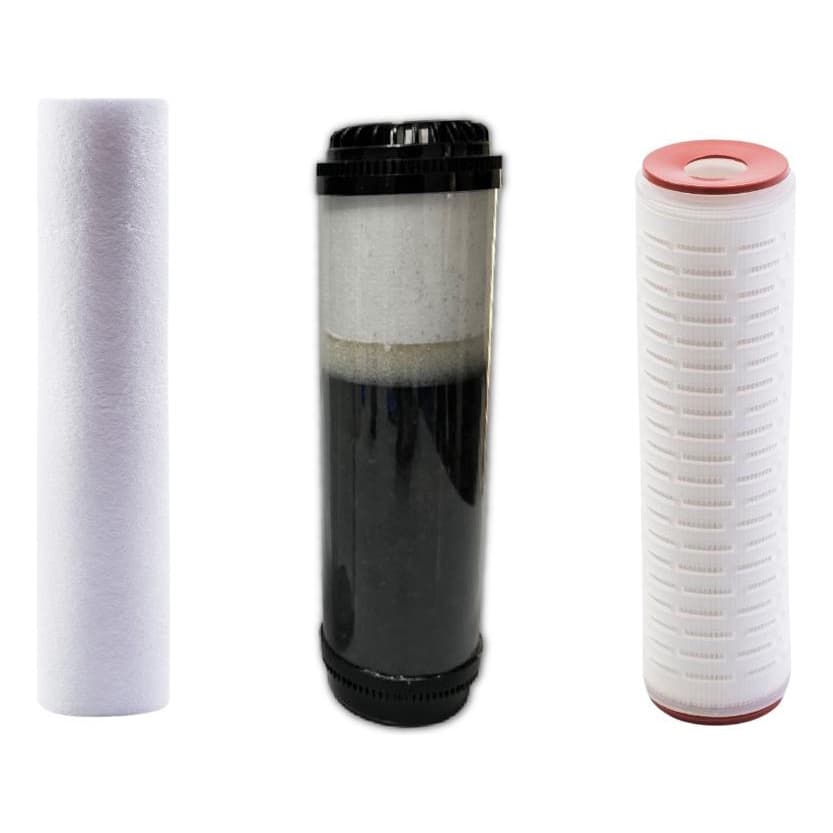 Kit Refil Filtro Pp +carvão Granulado+ Absoluto Bact 10x2,5