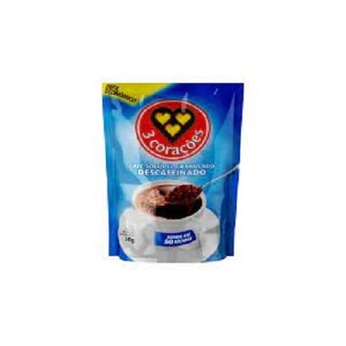 Café Solúvel 3 Corações Descafeinado sachê 40g