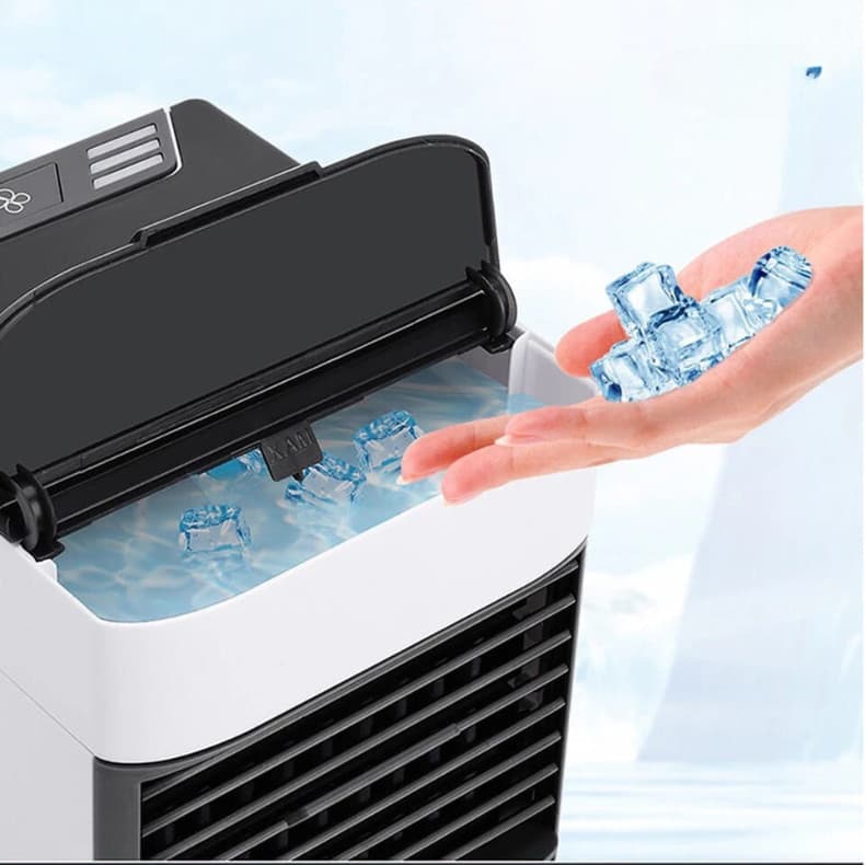 Mini Air Cooler Umidificador Condicionado Portátil Air Cooler Umidificador Climatizador Luz Led USB