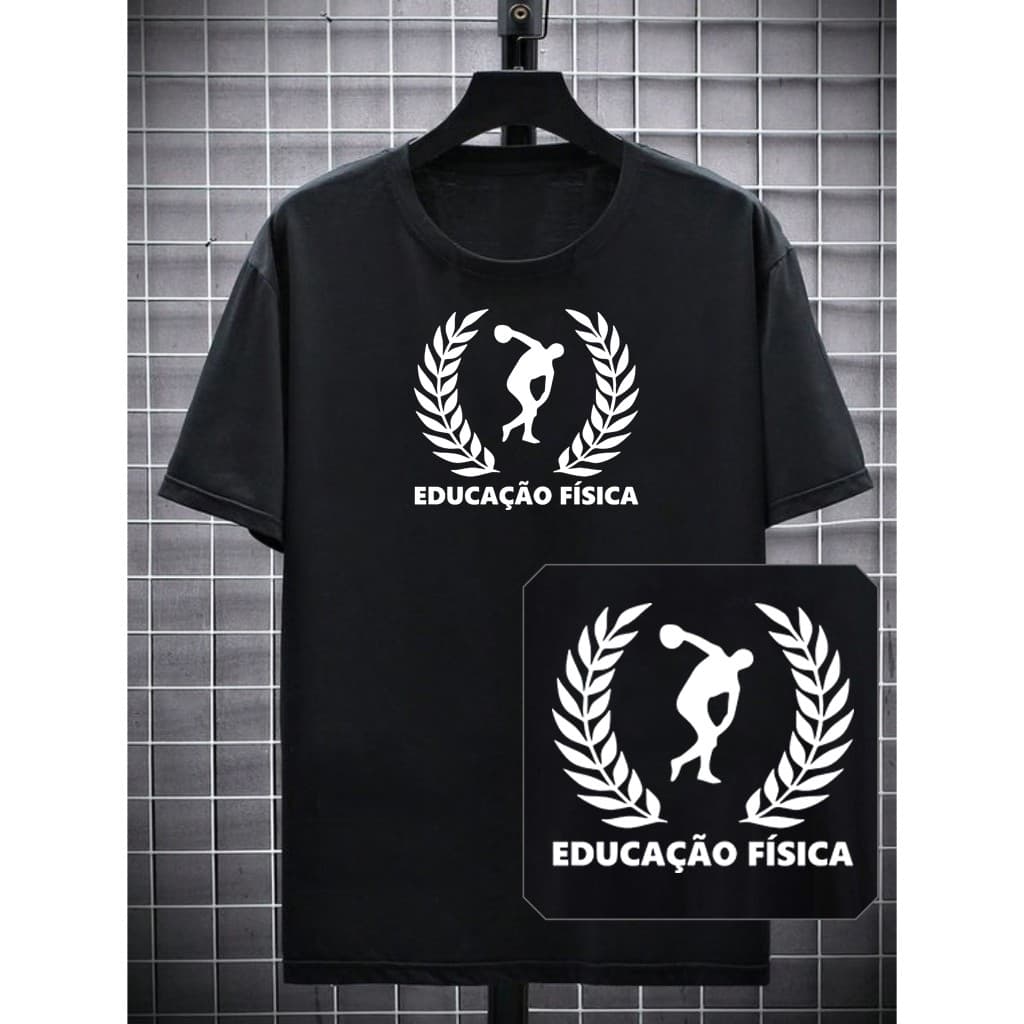 Camiseta Educação Fisica 100% Algodão Curso Educaçao Fisica Curso Profissão Frases engraçadas Faculdade ED Fisica Curso
