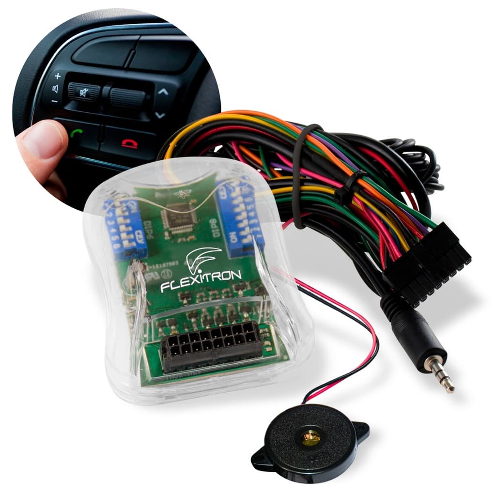Interface Comando De Volante Universal Flexitron FIV-CAN Buzzer Integrado  Interface universal