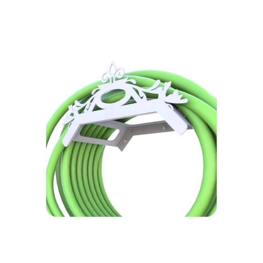 Suporte Enrolador De Mangueira De Jardim F.Classic Branco