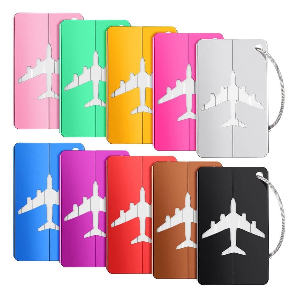 Kit 5 Tags Para Mala Viagem Mochila Bagagem Identificador Seguro Resistente