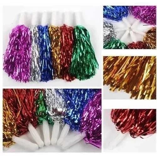 1/2/3/5 Par de Pompom Líder de Torcida Metalóide Cores XL3534