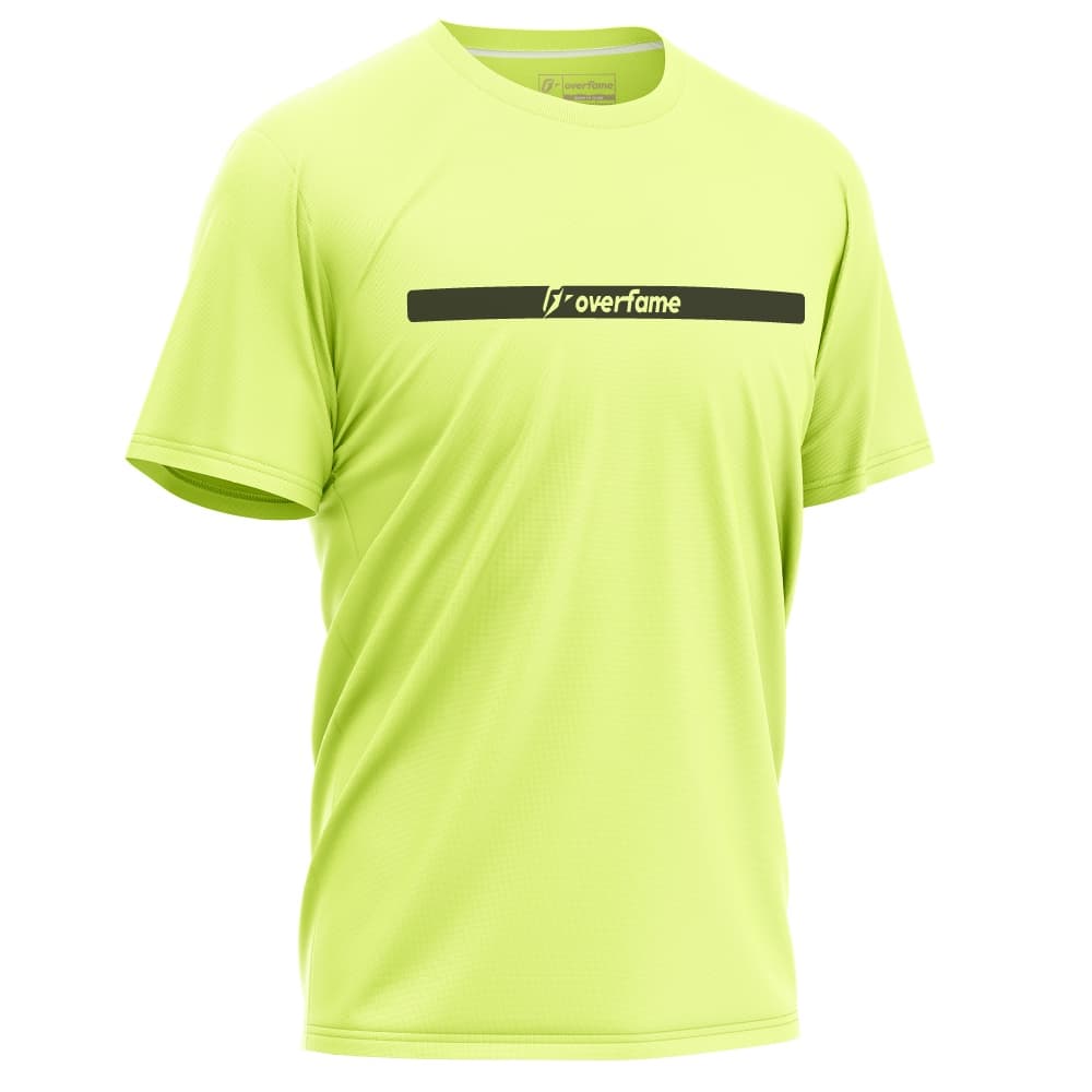 Camiseta Masculina Esportiva Overfame Box to Box Verde Fluor