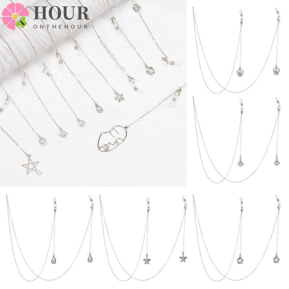 HOUR Glasses Colar De Corrente De Óculos Mulher De Sol Sem Escorregamento Lanyard