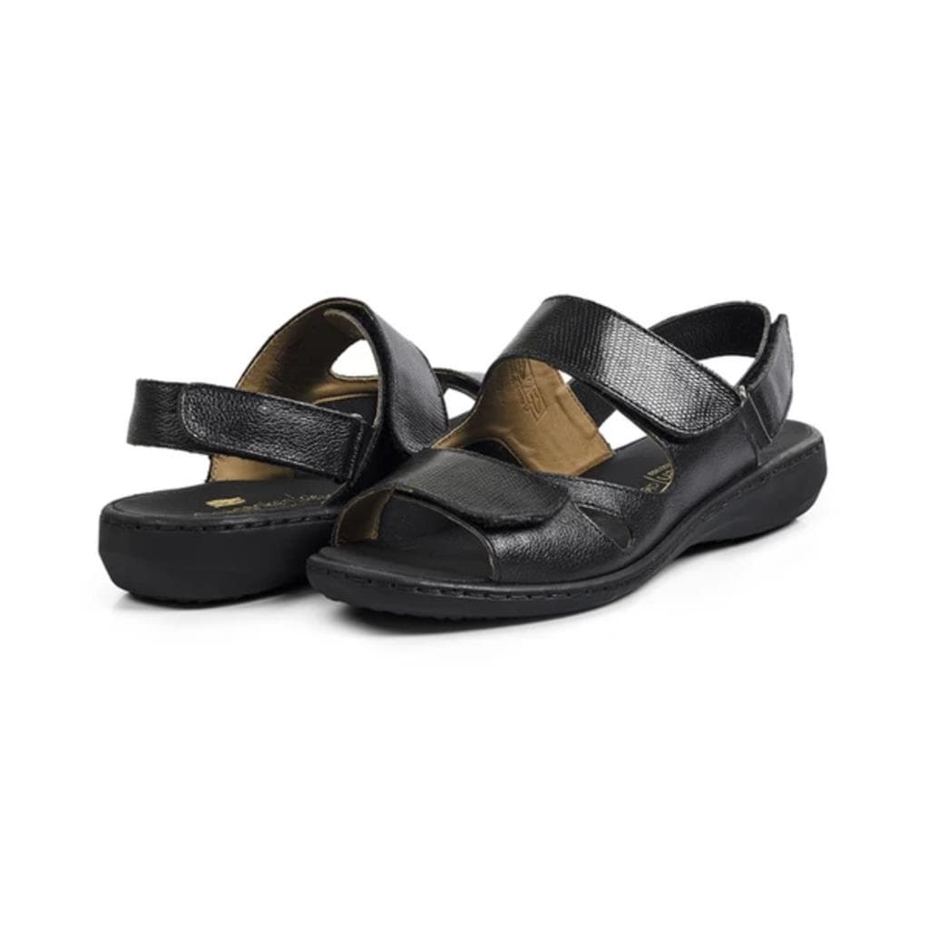 Sandalia Feminina Couro Legitimo Antistress Confortavel Opananken