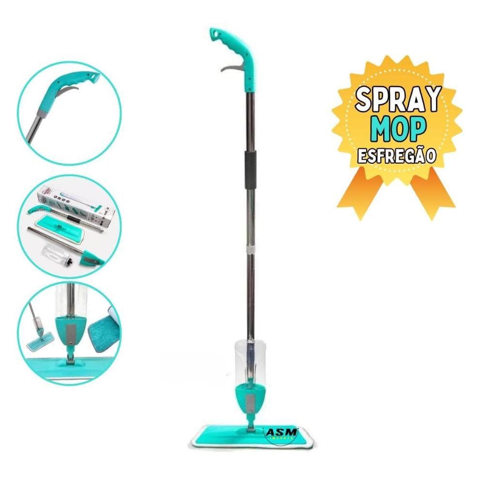 Esfregao Spray MOP Rodo Com Reservatório Refil Microfibra Rodo Magico